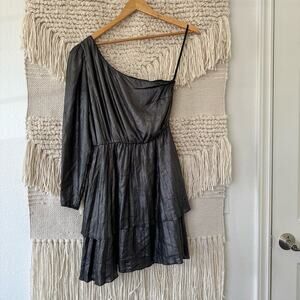 Derek Lam Collective Metallic One Shoulder Dress